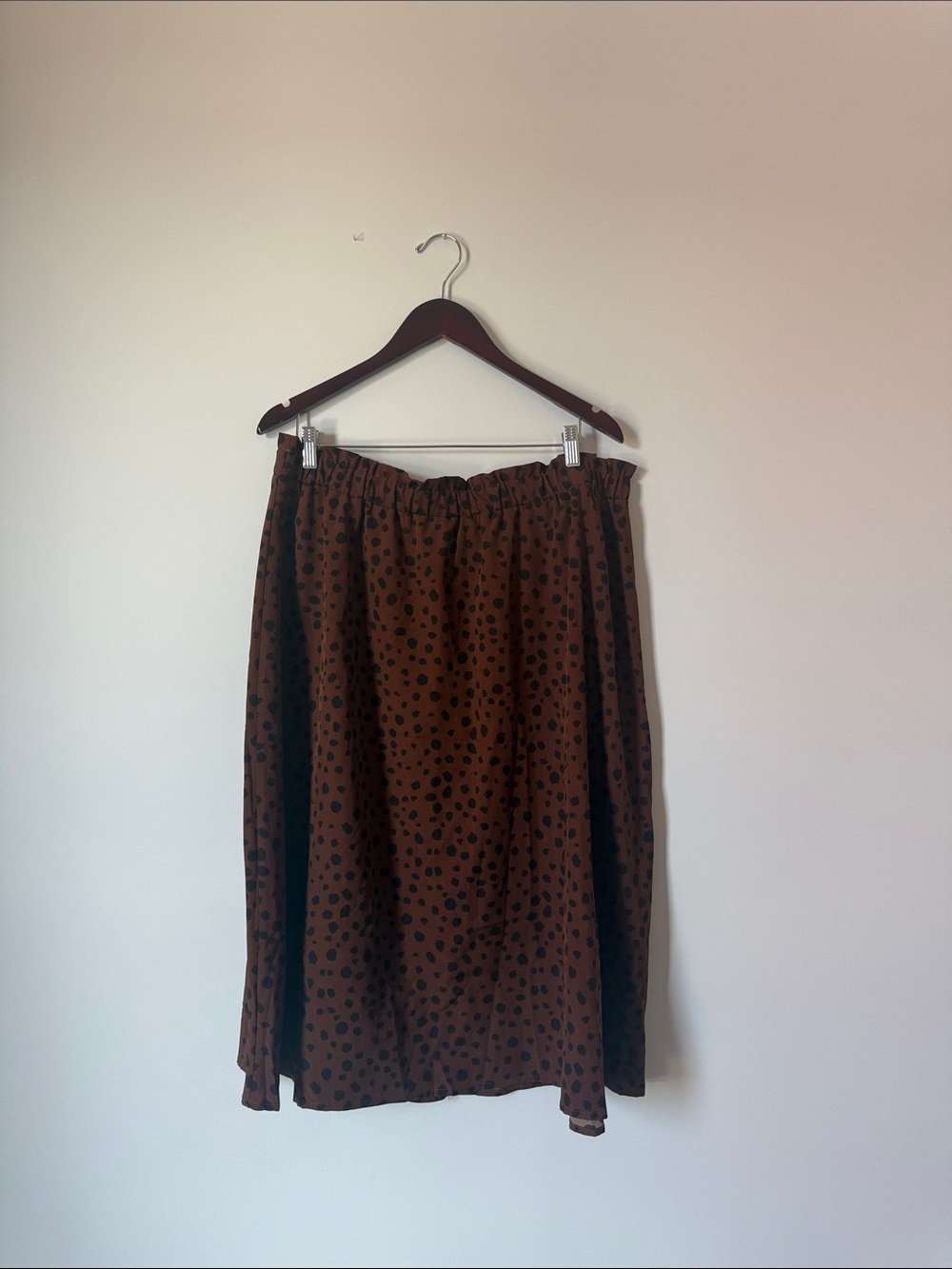 Shein Curve Animal Print Midi Skirt